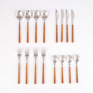 Cubiertos Home Deco Factory Plateado 16 Pz Acero Inoxidable Ka59