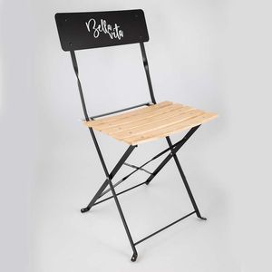 Silla Auxiliar Home Deco Factory 46X81X41Cm Negro Metal Hd7246