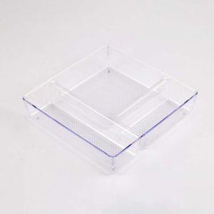 Organizador Plasticforte Nev 23X5X23Cm Translucido Plastico 12532