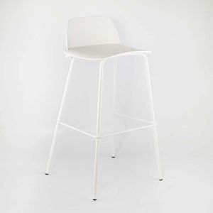 Silla Bar Expressions Fija 46X90X48Cm Blanco Polipropileno Metal