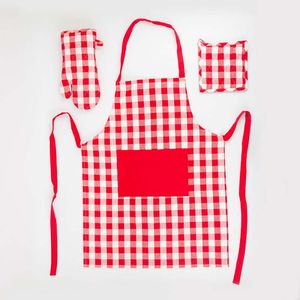 Delantal Expressions Set 3 Ud 60X80Cm Rojo Algodon Se Om _ 106