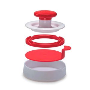 Molde Hamburguesa Joie 12 Cm Roja Blanco Plastico 51030