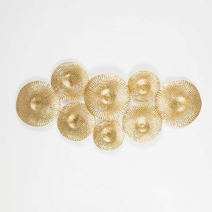 Placa Decorativa Expressions Fresh Blue 113X53Cm Dorado Metal 549