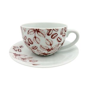 Set Cafe Espiral Hojas Surtido 250 Ml 8 Pz Porcelana Fdh54010