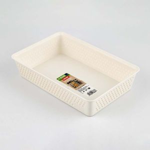 Canastilla Tatay Bohol 6X17X26Cm Blanco Plastico 70135.01