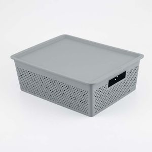 Caja Tatay Bohol 14X30X39Cm Gris Plastico 7014214