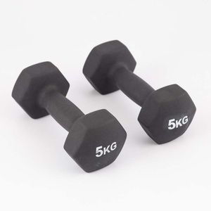 Mancuerna Evolution Fitness   22X12X3Cm Negro 5 Kg 2 Ud Neopreno