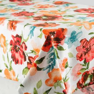 Mantel Expressions Flora Estampado 150X210Cm Rosa Algodon Ri_2401