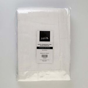 Mantel Expressions Flora 180X260Cm Blanco Algodon Se_Sld001B