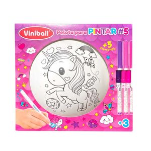 Pelota Viniball Pintable Unicornio N Cm Surtido Pvc V06360