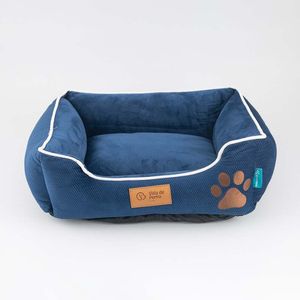 Cama De Perro Vida De Perro Rectangular 65X50X20Cm Azul Felpa Vdp