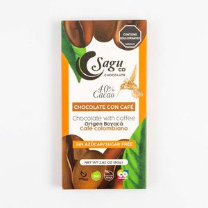 Chocolate Sagu 60 Cacao 80 Gr Cafe Br60Cafe80