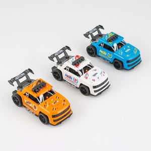 Carro Maypa Policia Luz Y Sonido  19X9Cm Blanco  Plastico