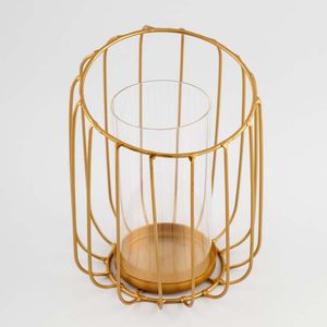 Portavela Concepts Boho 15X20X15Cm Dorado Hierro 449-347441