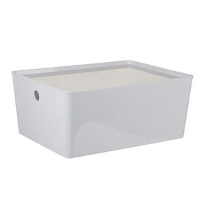 Caja Rectangulo 35X26X15Cm Blanco 12 Lt Plastico Tg54123