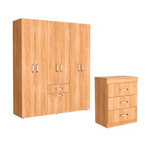 Closet Rta 141X164X38Cm Cafe Mdf Cfb 10893