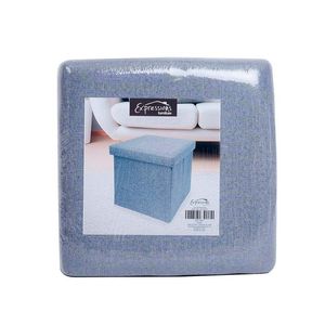 Puff Expressions Plegable 30X30X30Cm Azul Tela Ge10E00083