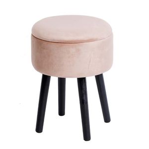 Puff Expressions Con Patas 34X46X34Cm Beige Tela Ge10E00093