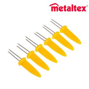 Sujetador Mazorca Metaltex 6 Ud Acero Inoxidable 259806