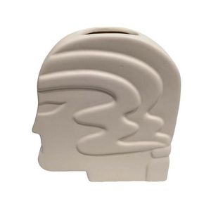 Florero Concepts Jade Collection Cabe 5X23X20Cm Blanco Ceramica