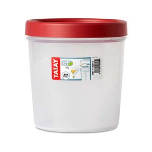 Contenedor Tatay Redondo Rojo 1 Lt Polipropileno 1160904
