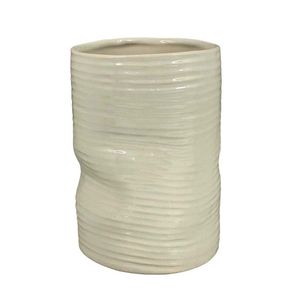 Florero 3D Concepts Sweet Mocca 12X17X12Cm Blanco Porcelana 43