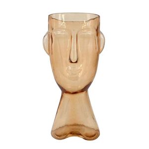 Florero Face Concepts Sweet Mocca 16X31X16Cm Cafe Vidrio 455-3