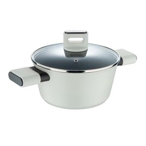 Olla + Tapa Bergner Lines 20 Cm Blanco Aluminio Forjado Bg35350Gy