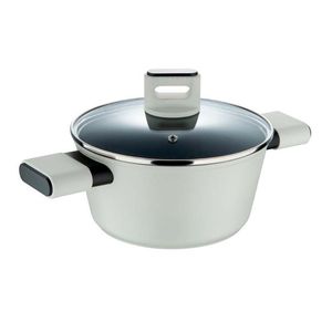 Olla + Tapa Bergner Lines 24 Cm Blanco Aluminio Forjado Bg35351Gy