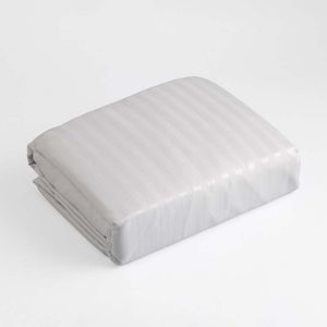 Juego De Sabanas Expressions Rayas Sateen King 190X200Cm Blanco 1