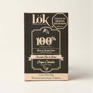 Chocolate Lok 100 Cacao Tableta 60 Gr 7155