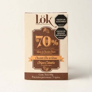Chocolate Lok Tableta 70 Cacao Tab 60 Gr 7483