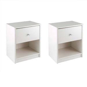 Mesa Noche Tvilum 35X60X11Cm Blanco Aglomerado 7033149