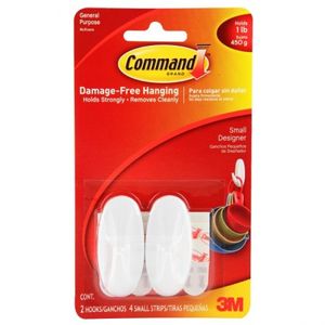 Gancho Command Adhesivo Pequenio Blanco 450 Gr 2 Ud 17082Es