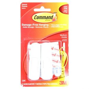 Gancho Command Adhesivo Blanco 1 Kg 2 Ud 17001Es