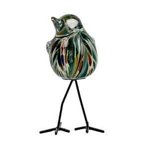 Figura Deco Concepts Pajaro Mali 15X9X12Cm Multicolor Vidrio