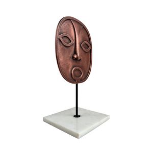 Figura Deco Concepts Rostro Mali 16X31X15Cm Cobre Aluminio