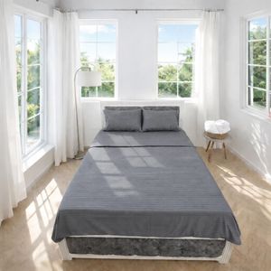 Juego de Sábanas Microfibra Cama Doble Unicolor