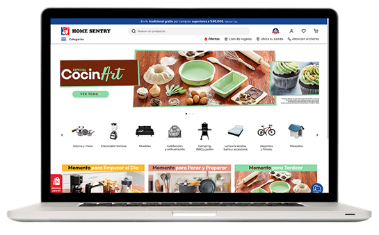 Sitio e-commerce Home Sentry